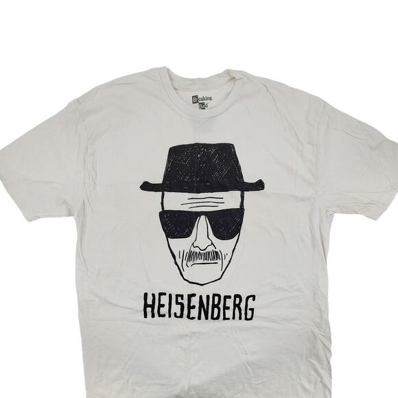 Breaking Bad Heisenberg Sketch Men’s T-Shirt Graphic Tee Size 2XL White - Picture 1 of 5